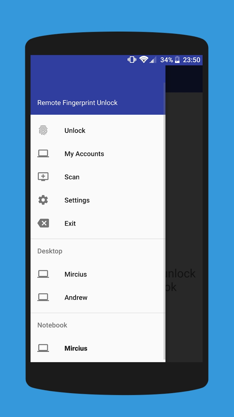 遠(yuǎn)程指紋解鎖App最新版(Remote Fingerprint Unlock)