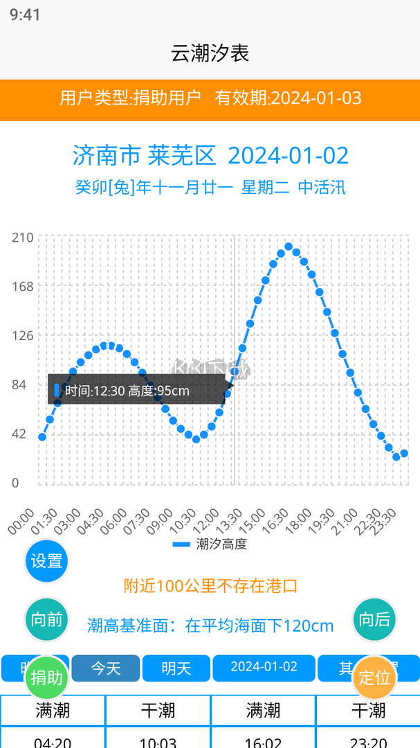 云潮汐表App手機版更新至v1.0.1