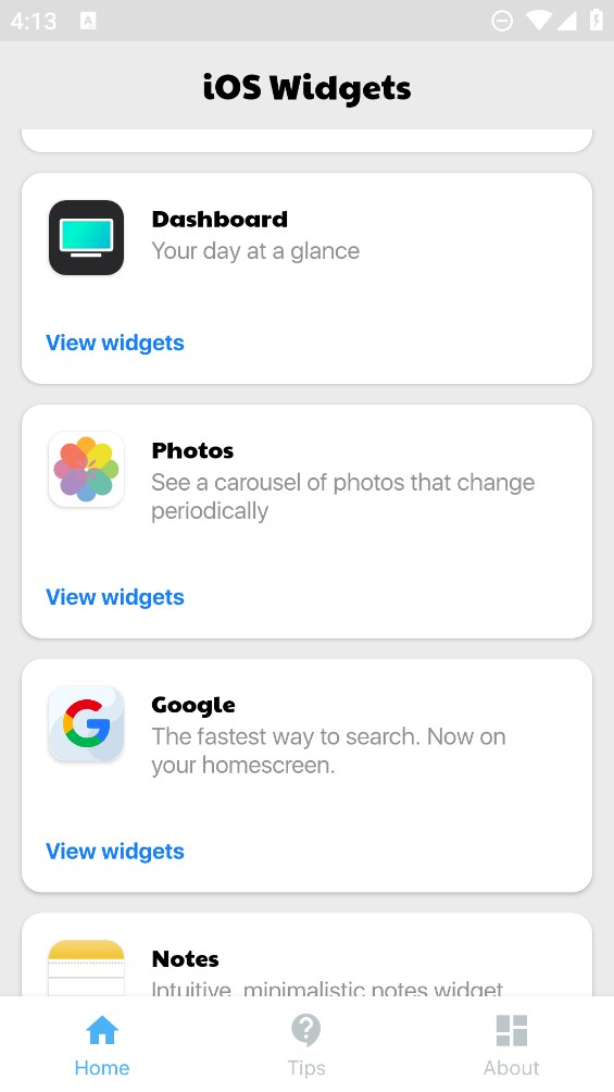 iOS Widgets 官方版應(yīng)用