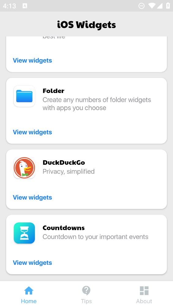 iOS Widgets 官方版應(yīng)用