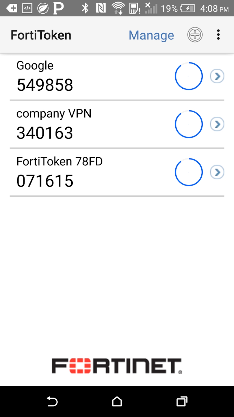 FortiToken Mobile Android版