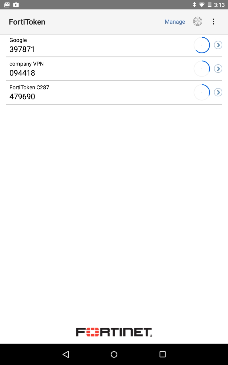 FortiToken Mobile Android版