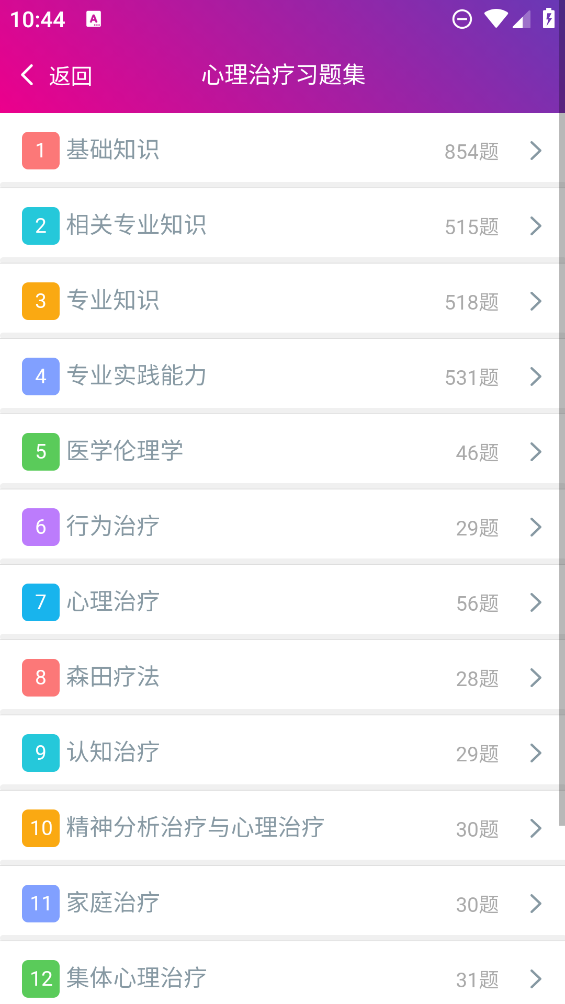 心理治療中級題庫最新版