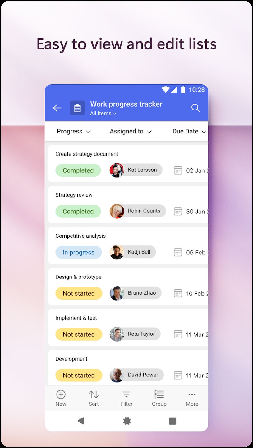 Microsoft Lists for Android