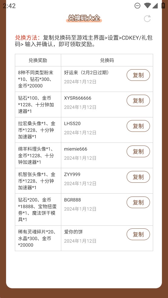沖呀餅干人王國禮包碼大全官方版