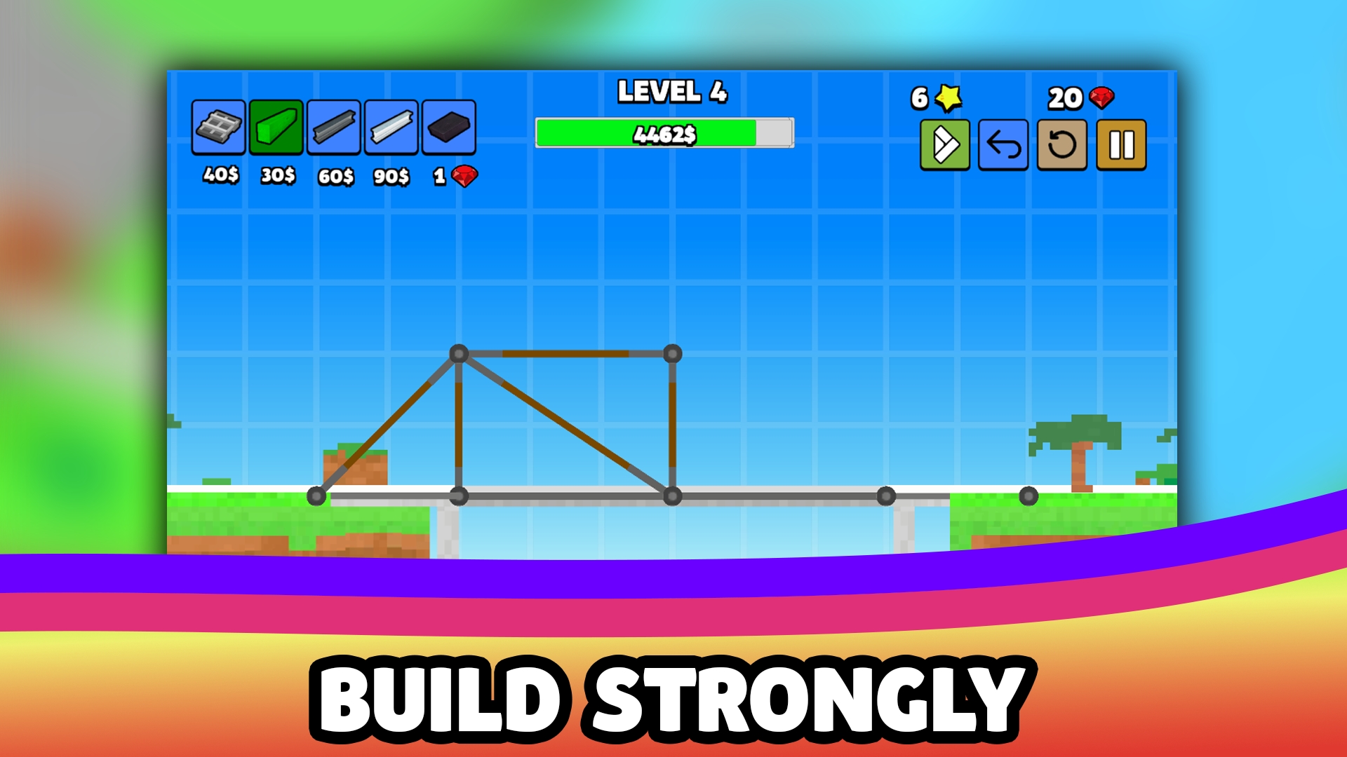 瘋狂橋梁模擬器最新版(Crazy Bridge)