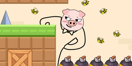 瘋狂豬豬畫線救援最新版(Crazy Piggy)