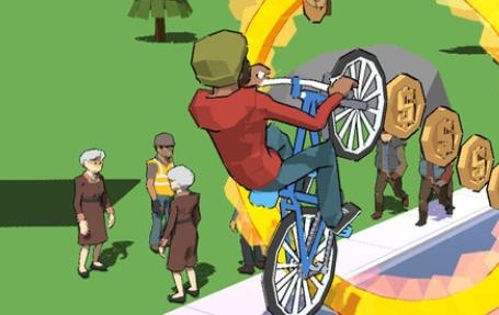 小輪車雜耍游戲