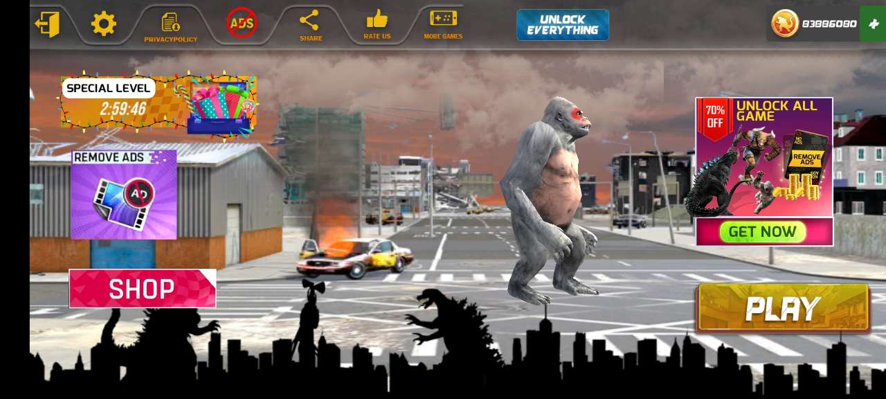 《Monster Smash City：Siren Head與哥斯拉怪獸大戰(zhàn)官方版》