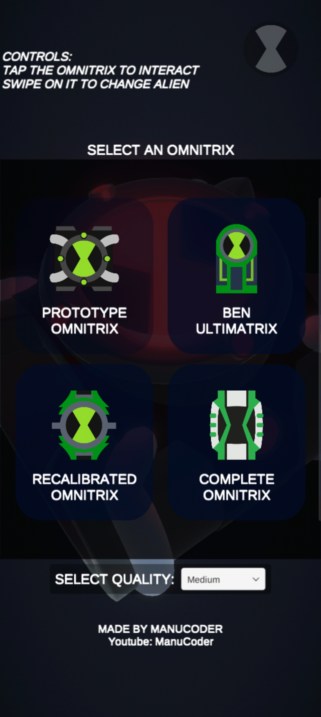 少年駭客模擬器最新版本(Omnitrix Simulator)