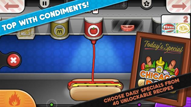 Dad's Hot Dog Shop in English
