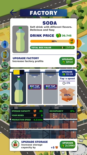 空閑飲料工廠帝國(guó)無(wú)限鈔票版(Idle Drink Factory Empire)