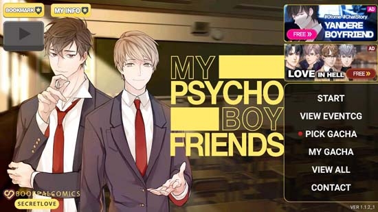 心理男友乙女游戲最新版(My Psycho Boyfriends)