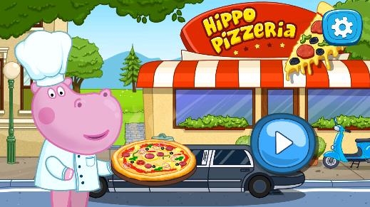 披薩制造商為孩子做飯游戲(Hippo Pizzeria)