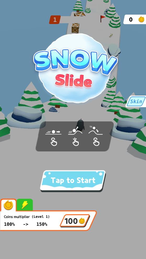 Snowslide雪滑梯游戲新版
