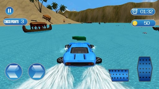 Water Surfer Car Driving浮動水汽車模擬器無限金幣版