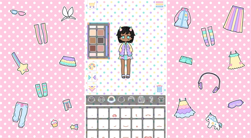 粉彩女孩換裝游戲