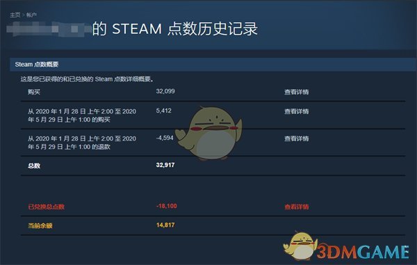 Steam點(diǎn)數(shù)記錄查看步驟