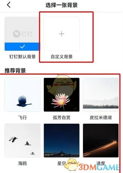 《釘釘》自定義聊天背景圖方法