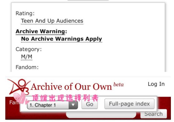 AO3 跳過章節(jié)方法