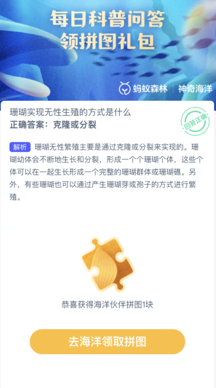 珊瑚實現(xiàn)無性生殖的方式是什么