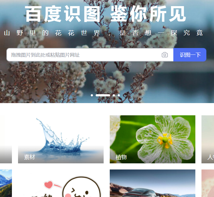 《百度識圖》在線使用入口