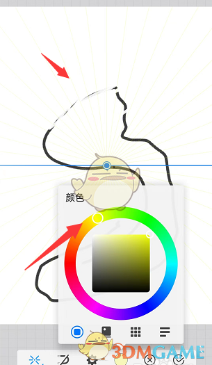 《畫世界pro》修改透視顏色方法