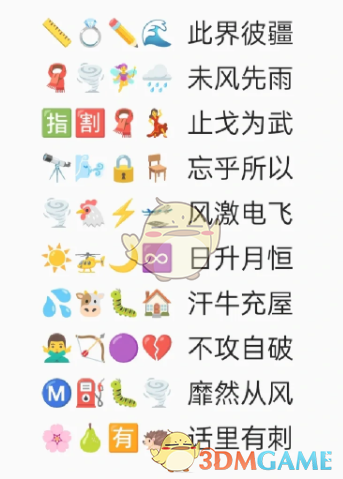 卡普喔emoji猜成語全部答案2023
