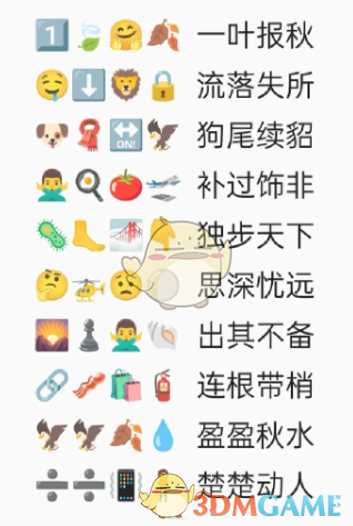 卡普喔emoji猜成語全部答案2023