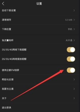 企鵝FM鎖屏顯示設(shè)置步驟