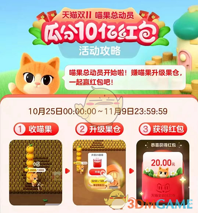 2022淘寶喵果總動(dòng)員快速升級(jí)攻略