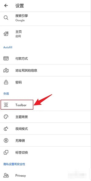 《kiwi瀏覽器》底部顯示工具欄設(shè)置方法