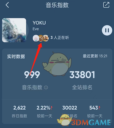 《QQ音樂(lè)》在聽(tīng)人數(shù)查看方法