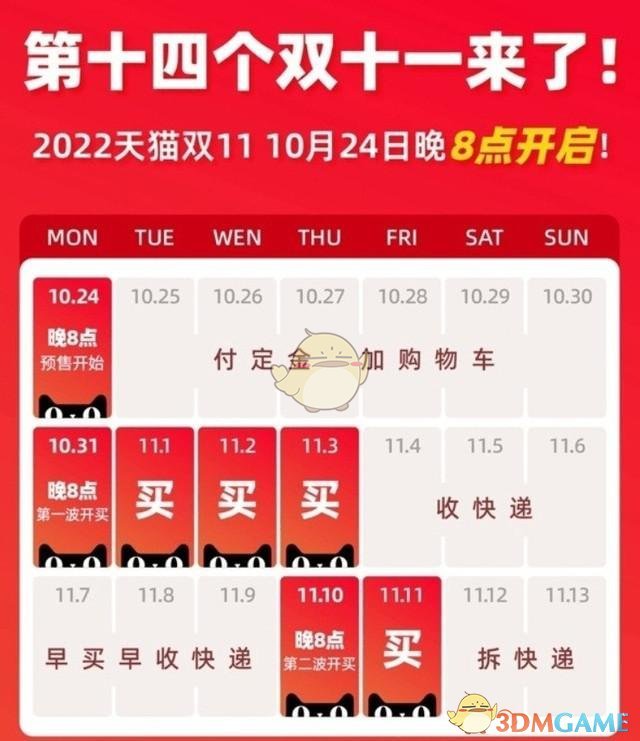 2022年淘寶雙11滿減示例