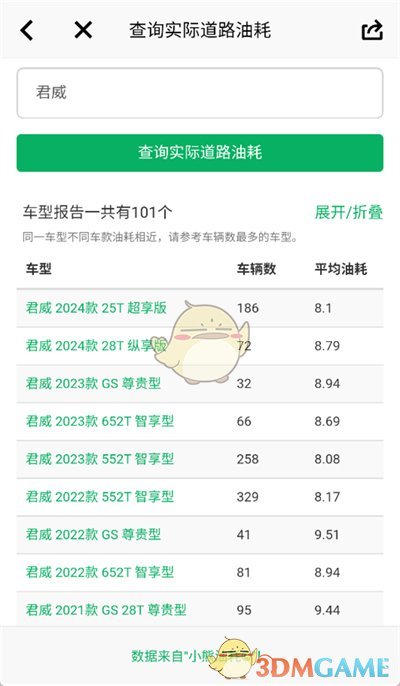 《小熊油耗》查看車型油耗方法