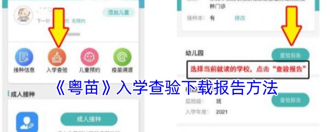 《粵苗》入學(xué)查驗(yàn)報(bào)告下載方法