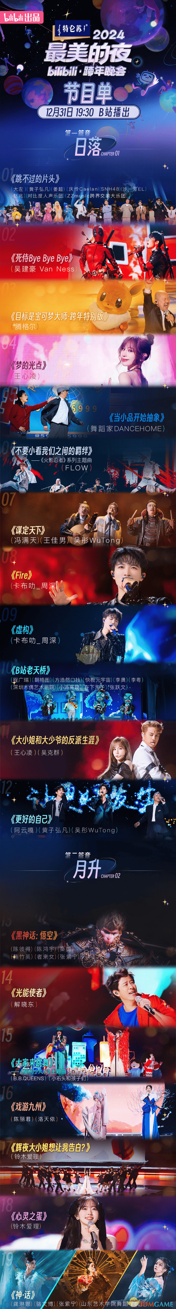 嗶哩嗶哩跨年晚會節(jié)目單