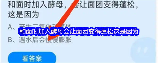 和面時(shí)加酵母讓面團(tuán)蓬松的原因