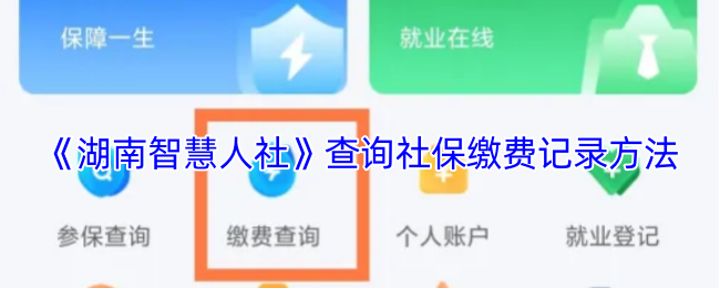 《湖南智慧人社》社保繳費(fèi)記錄查詢(xún)指南