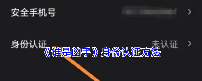 《誰是兇手》身份驗(yàn)證方式