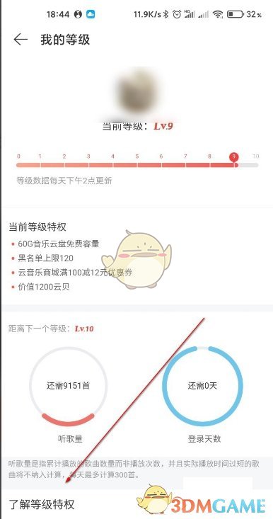 《網(wǎng)易云音樂》等級(jí)特權(quán)查看方法