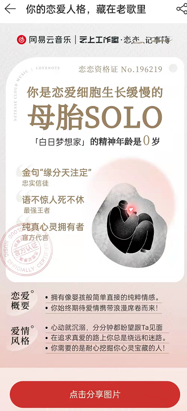 《網(wǎng)易云音樂》戀愛人格測(cè)試玩法介紹