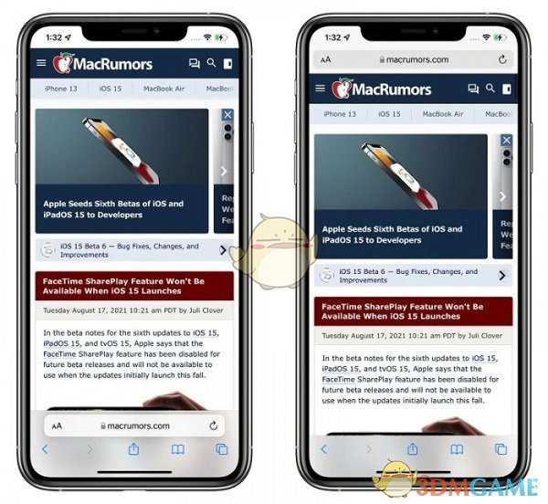 如何將ios15瀏覽器搜索框移到頂部