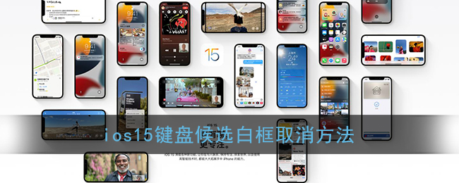 如何取消iOS 15鍵盤候選白框