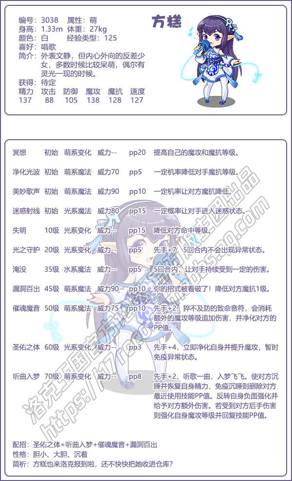 《洛克王國》方糕技能表圖鑒