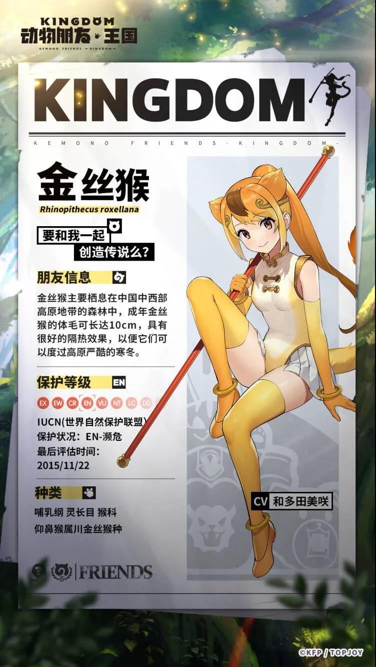 《動(dòng)物朋友：王國(guó)》金絲猴角色介紹