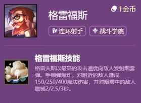 《云頂之弈手游》S6賽季格雷福斯技能介紹