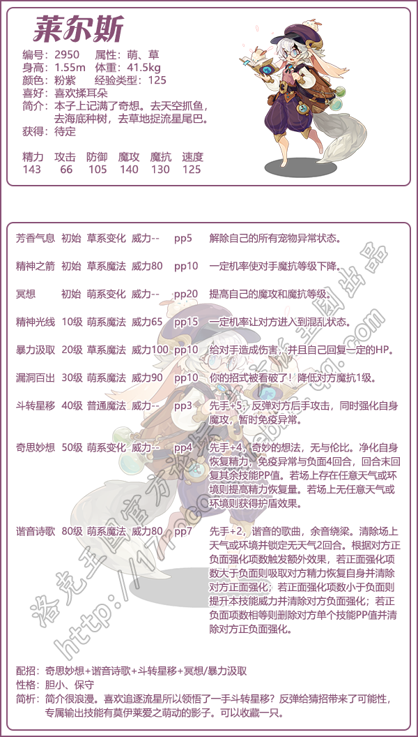 《洛克王國(guó)》萊爾斯技能圖鑒