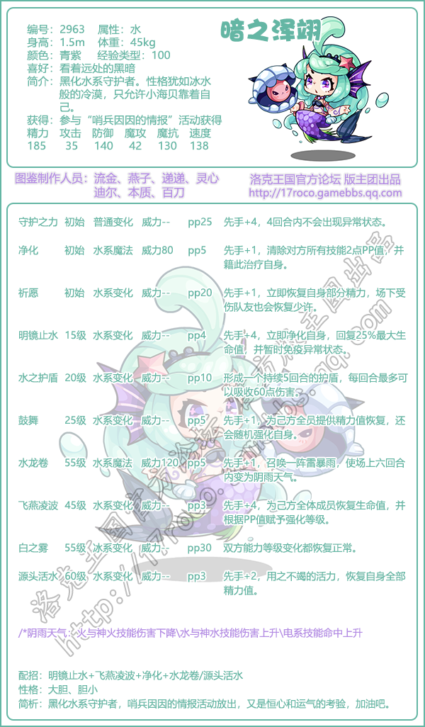 《洛克王國(guó)》暗之澤翊技能表圖鑒