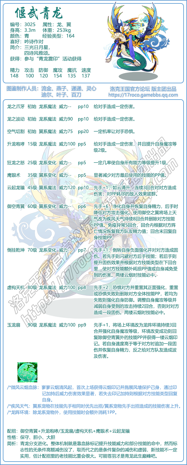 《洛克王國(guó)》偃武青龍技能表圖鑒